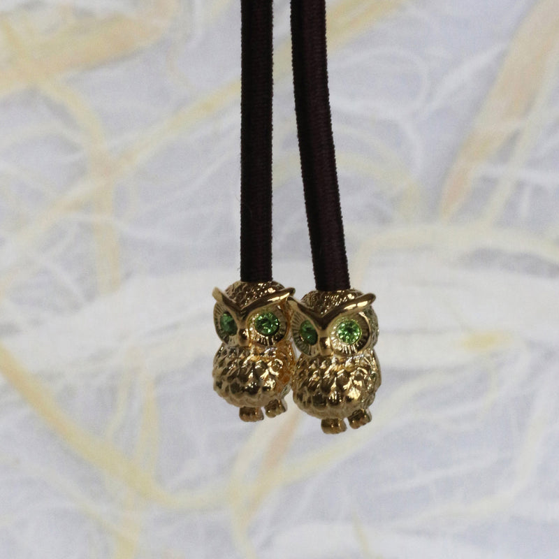 Owl Gold with Crystal Accent
