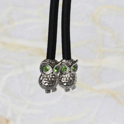 Owl Silver with Crystal Accent