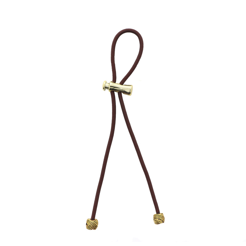 Pulleez PLUS Gold Knot on Brown - 11" cord