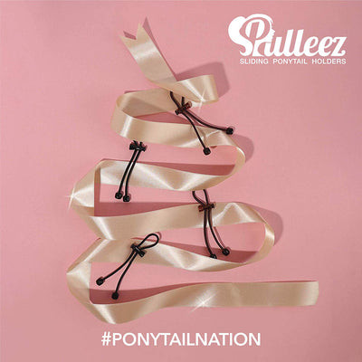 Pulleez Plus Acrylic Set of 4 Ponytail Holders - 11" cord