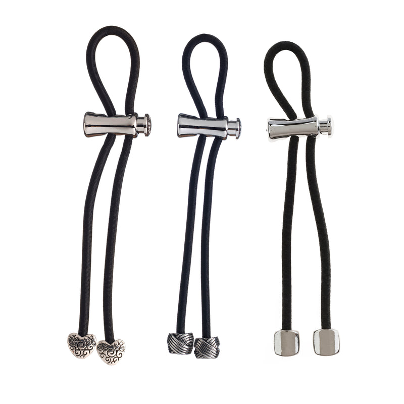 Classic Knot, Nugget & Heart - Silver Set of 3