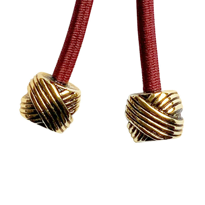 Pulleez PLUS Gold Knot on Burgundy - 11" cord