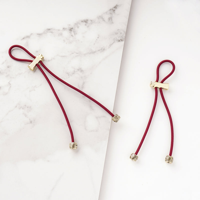 Pulleez PLUS Gold Knot on Burgundy - 13" cord