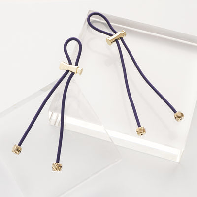 Pulleez PLUS Gold Knot on Navy - 13" cord
